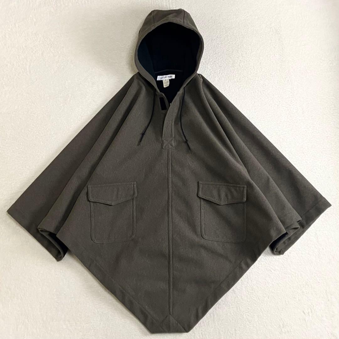 コムデギャルソンシャツ フーディー プルオーバー ポンチョ コート ブラウン