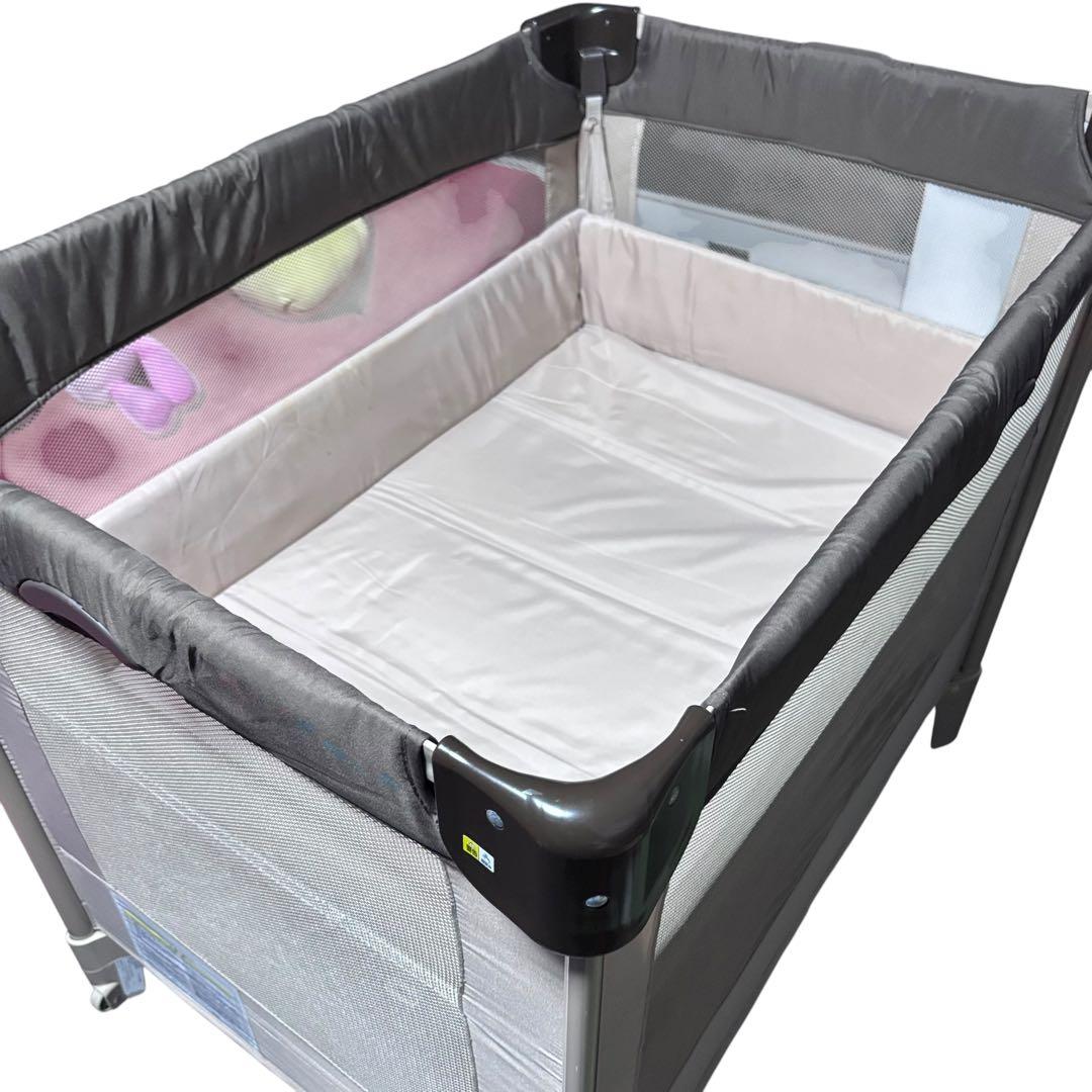 【美品】Aprica アプリカ ココネル ベビーベッド　66041 ココア