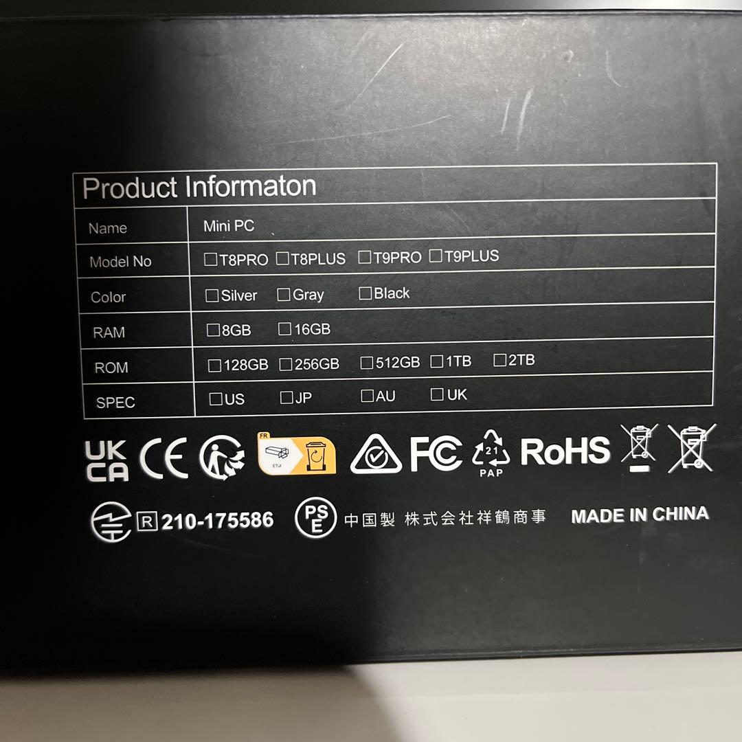 Mini PC AMD Ryzen 5 3550H 16GB 512GB 美品