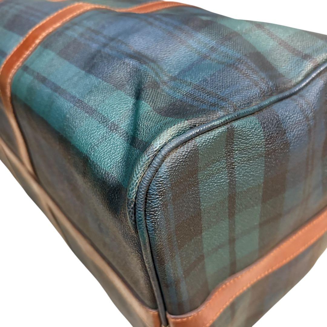 美品 ポロラルフローレン ボストンバッグ 2way チェック PVC 大容量