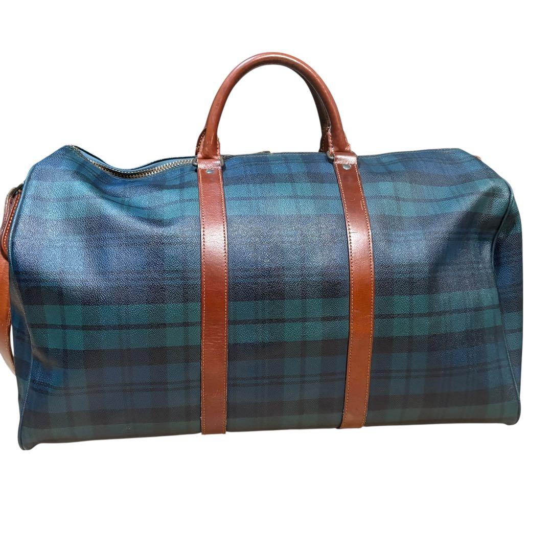 美品 ポロラルフローレン ボストンバッグ 2way チェック PVC 大容量