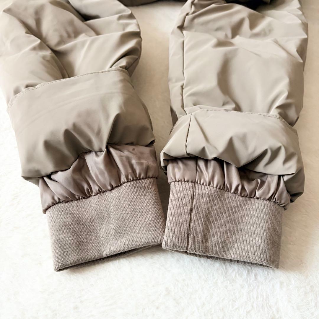 5518 美品✨ ザラ ZARA ダウンコート グレージュ XXL フード付き