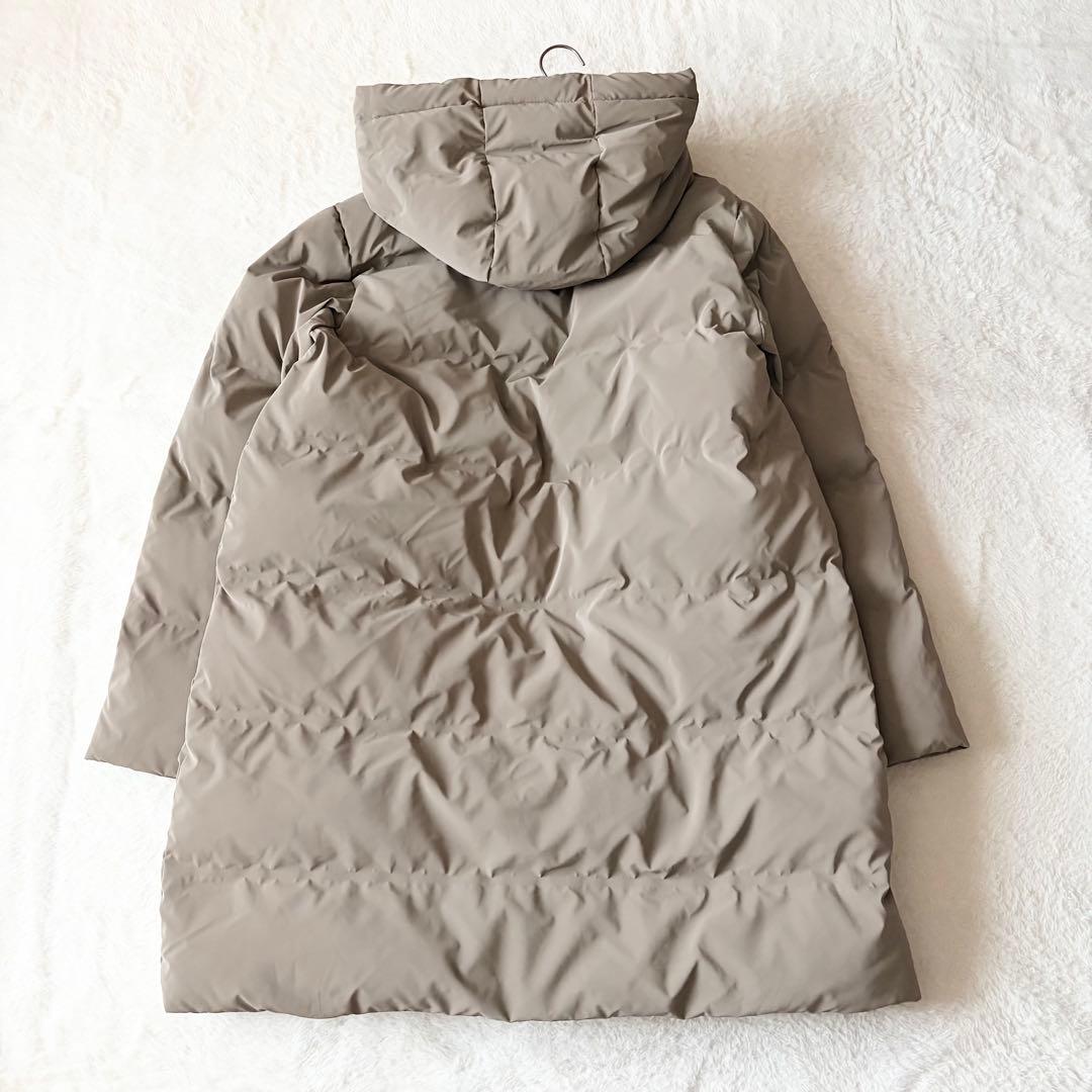 5518 美品✨ ザラ ZARA ダウンコート グレージュ XXL フード付き