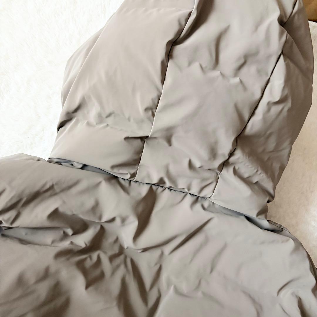 5518 美品✨ ザラ ZARA ダウンコート グレージュ XXL フード付き