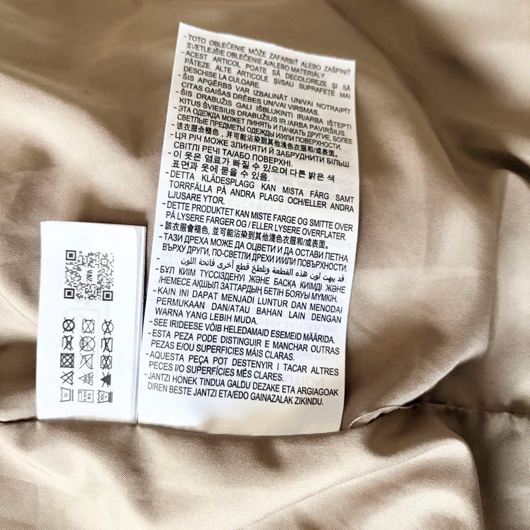 5518 美品✨ ザラ ZARA ダウンコート グレージュ XXL フード付き