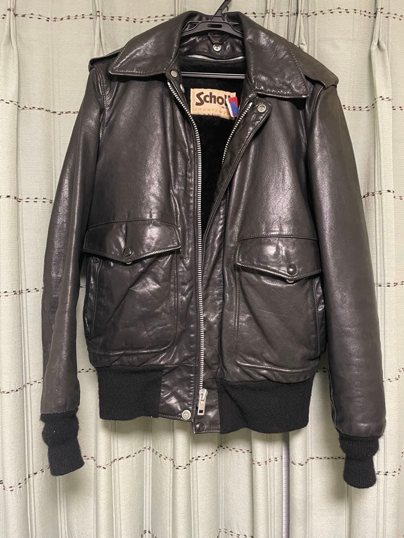 Schott A-2 フライトジャケット USA製 サイズ36 本革ライナー付き