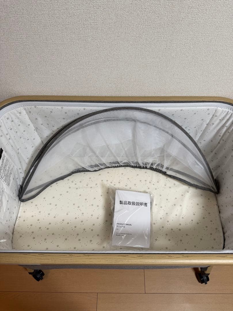 HZDMJ ベビーベッド 折りたたみ 添い寝 新生児（0〜24ヶ月） 高さ6段階