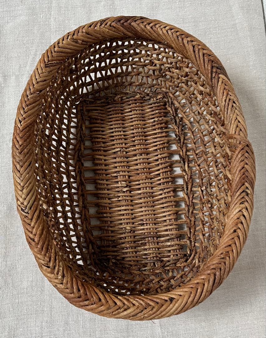 あけび かご　楕円　黄色い鳥器店