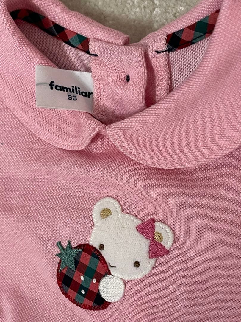 ファミリア　ワンピース　ピンク　いちご　90cm