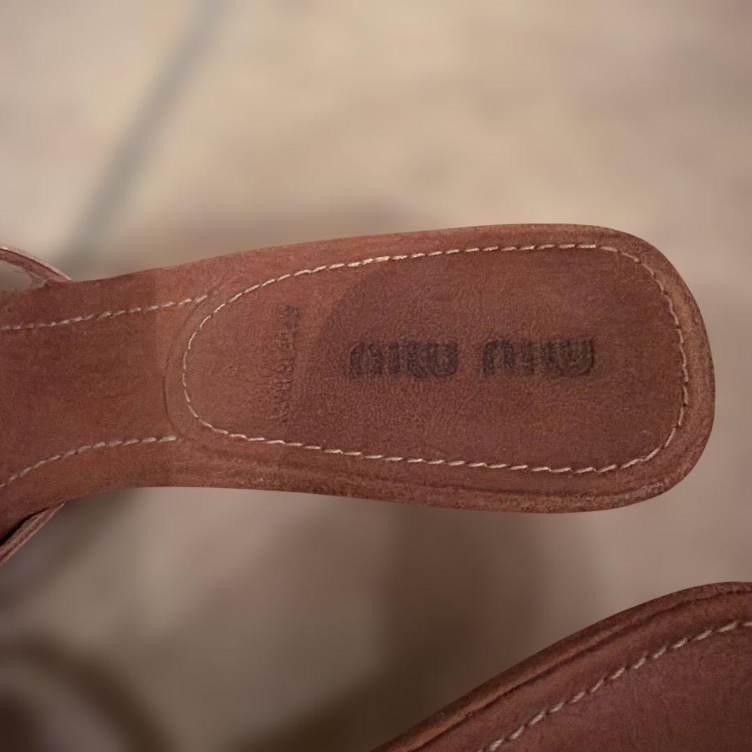 I*e様 Miu Miu フラワー装飾 ハイヒールサンダル