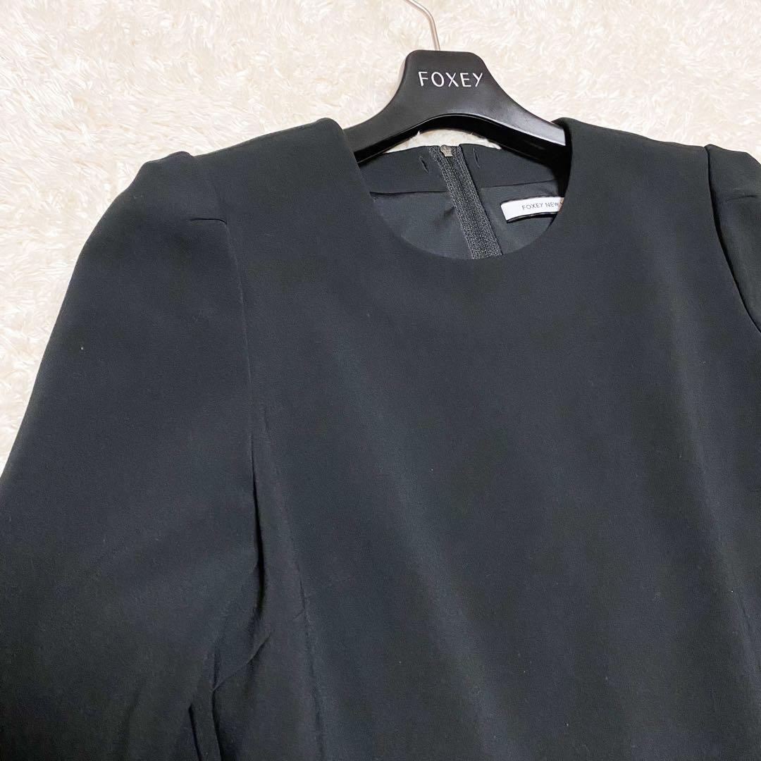 美品✨フォクシーニューヨーク　プライベートノアール　ワンピース　長袖　ティアード