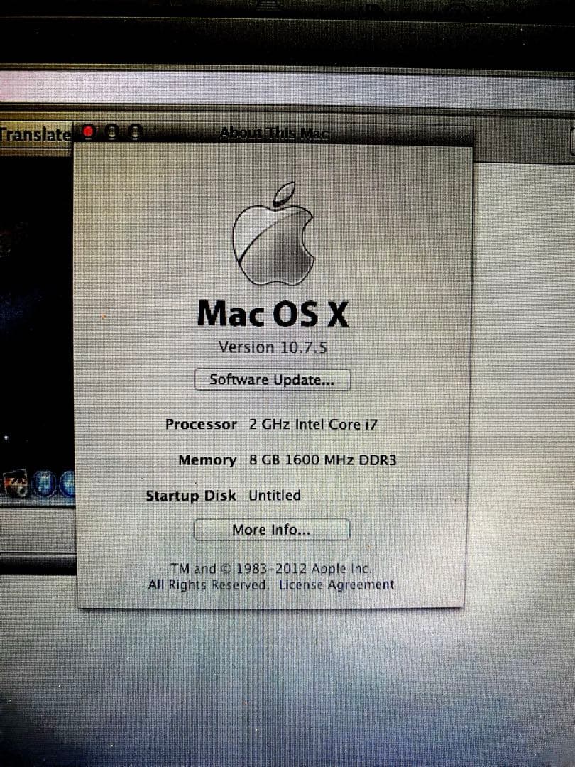 MacBook本体 MacBook Air 5,2 13inch corei7 Ivy Bridge