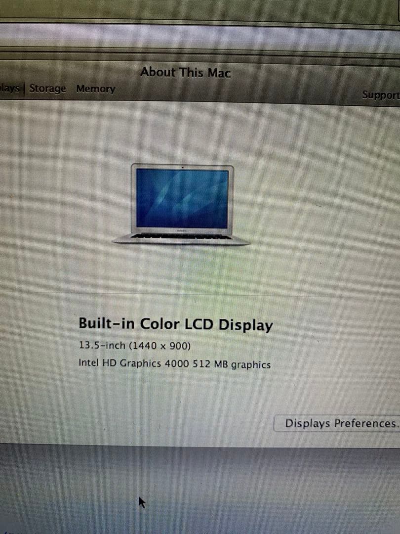 MacBook本体 MacBook Air 5,2 13inch corei7 Ivy Bridge