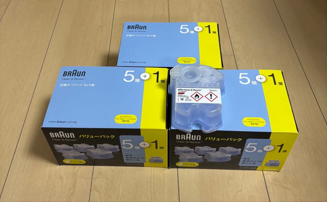 BRAUN シェーバー　洗浄液　6個入り3箱セット＋1個