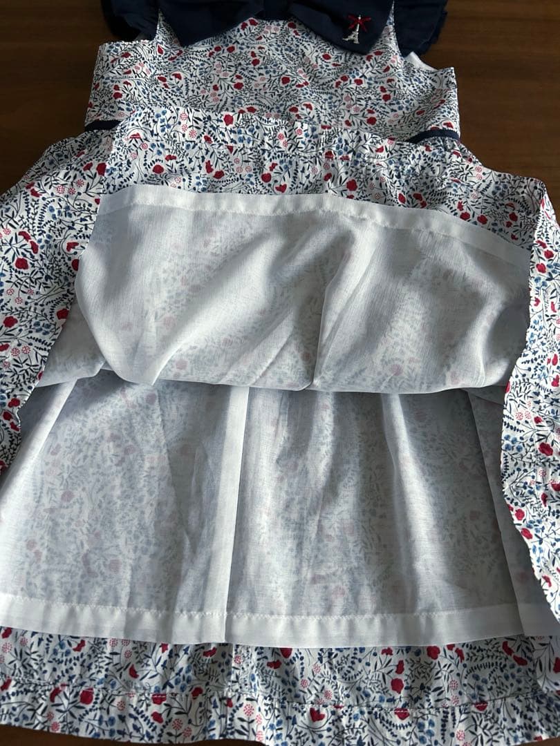 ファミリア　花柄ノースリーブワンピース　リバティ　110 現行品