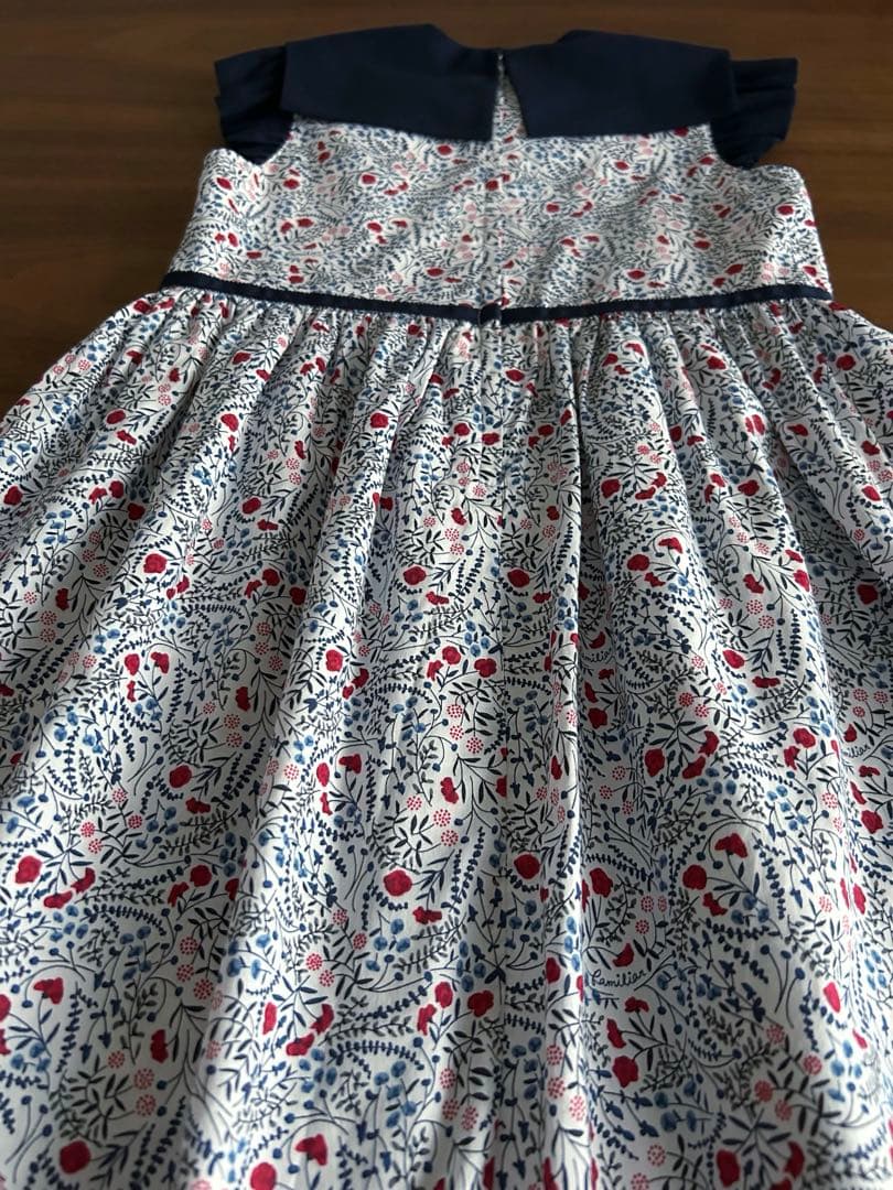 ファミリア　花柄ノースリーブワンピース　リバティ　110 現行品