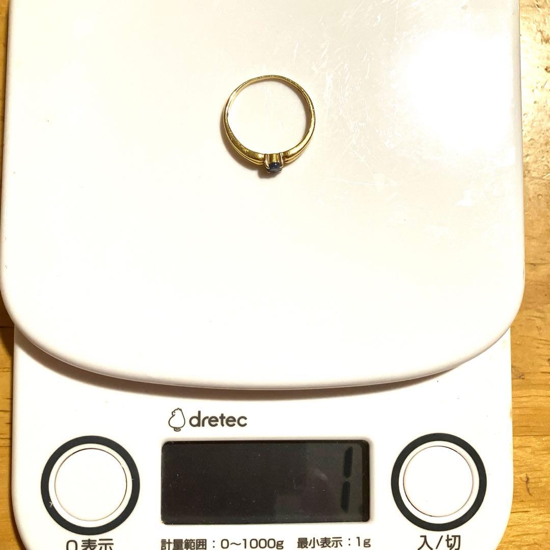 み*ん様 【歳末〜新春〜お値打ち品】✨18金18Ｋ刻印ゴールドブルーサファイア