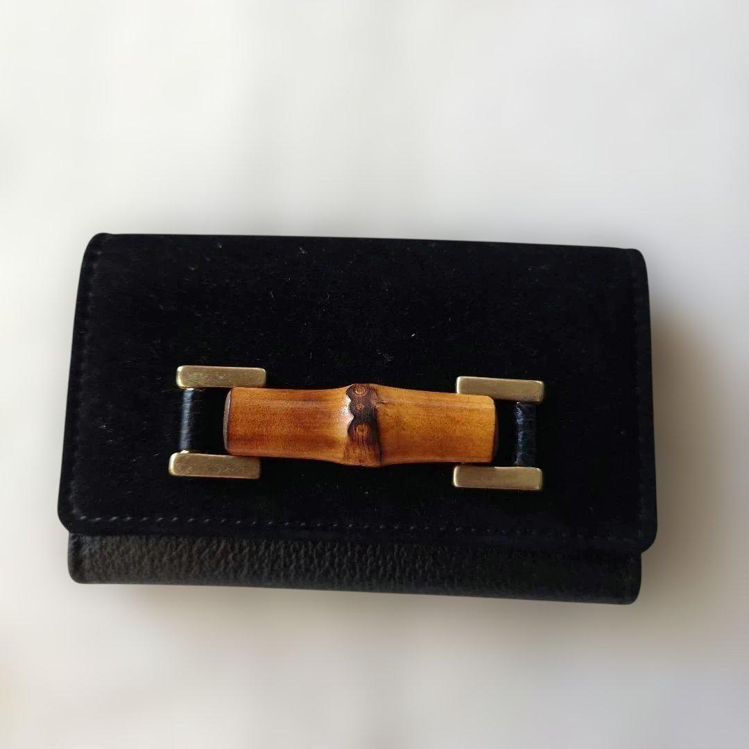 新品未使用 GUCCI グッチ バンブー レザーキーケース