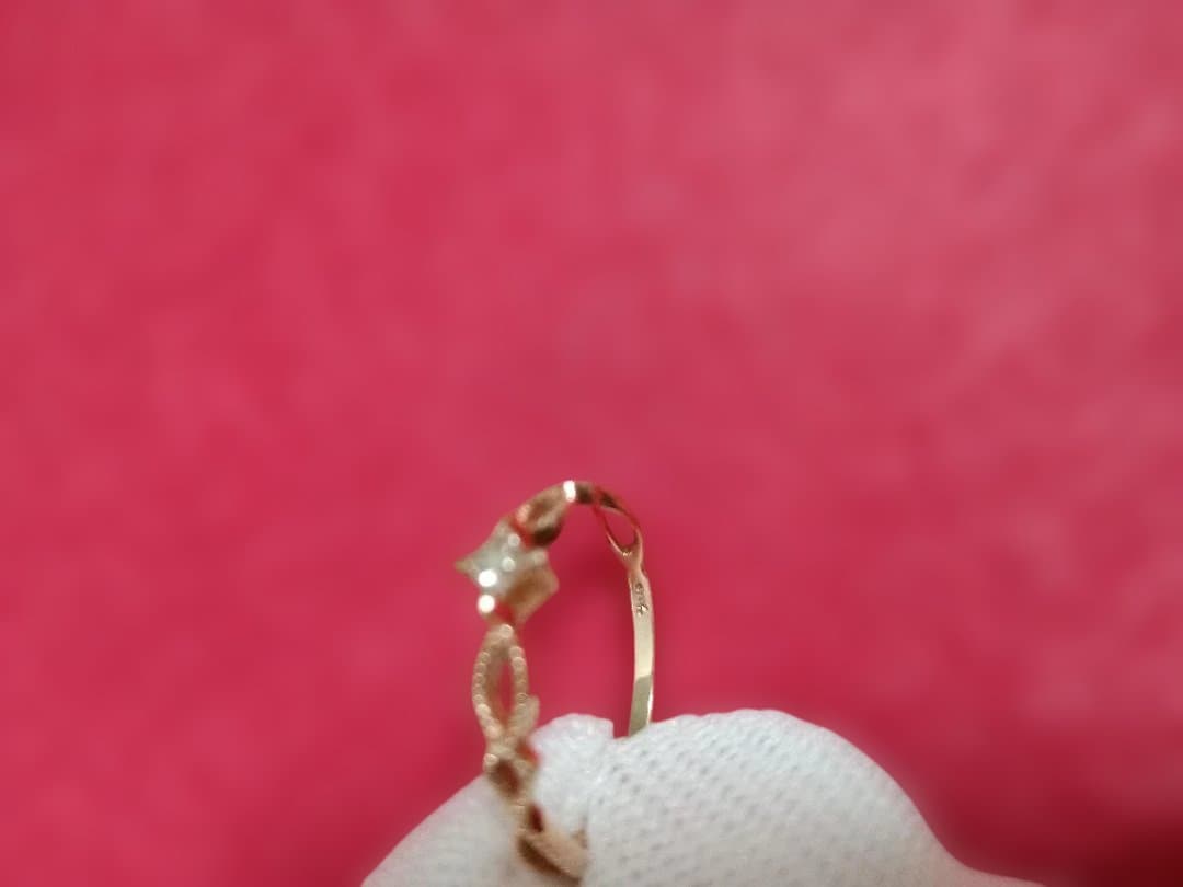 【agate】K10ダイヤモンドリング