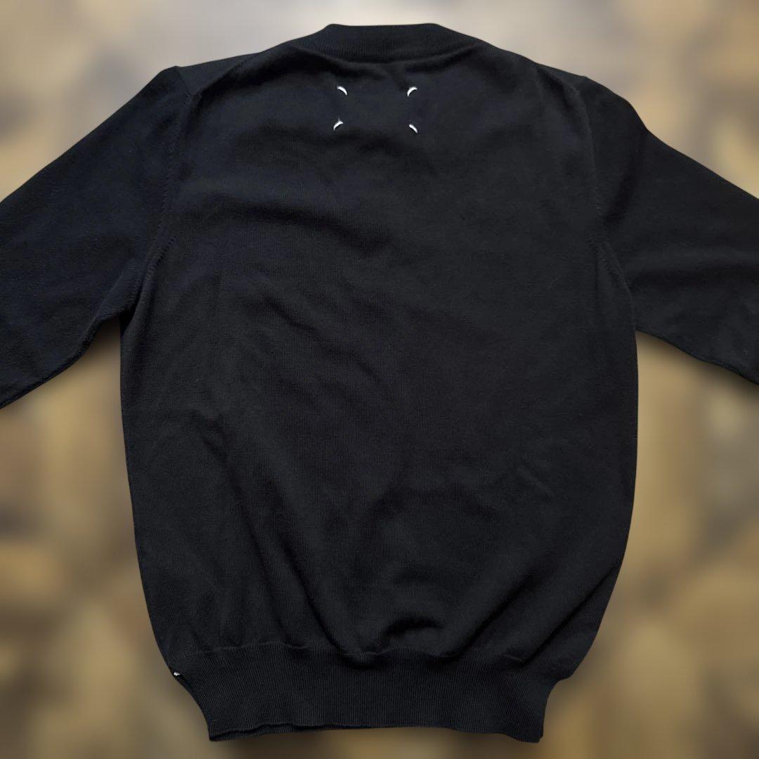 メゾンマルジェラ エルボーパッチ コットンニットS ブラック　2020年