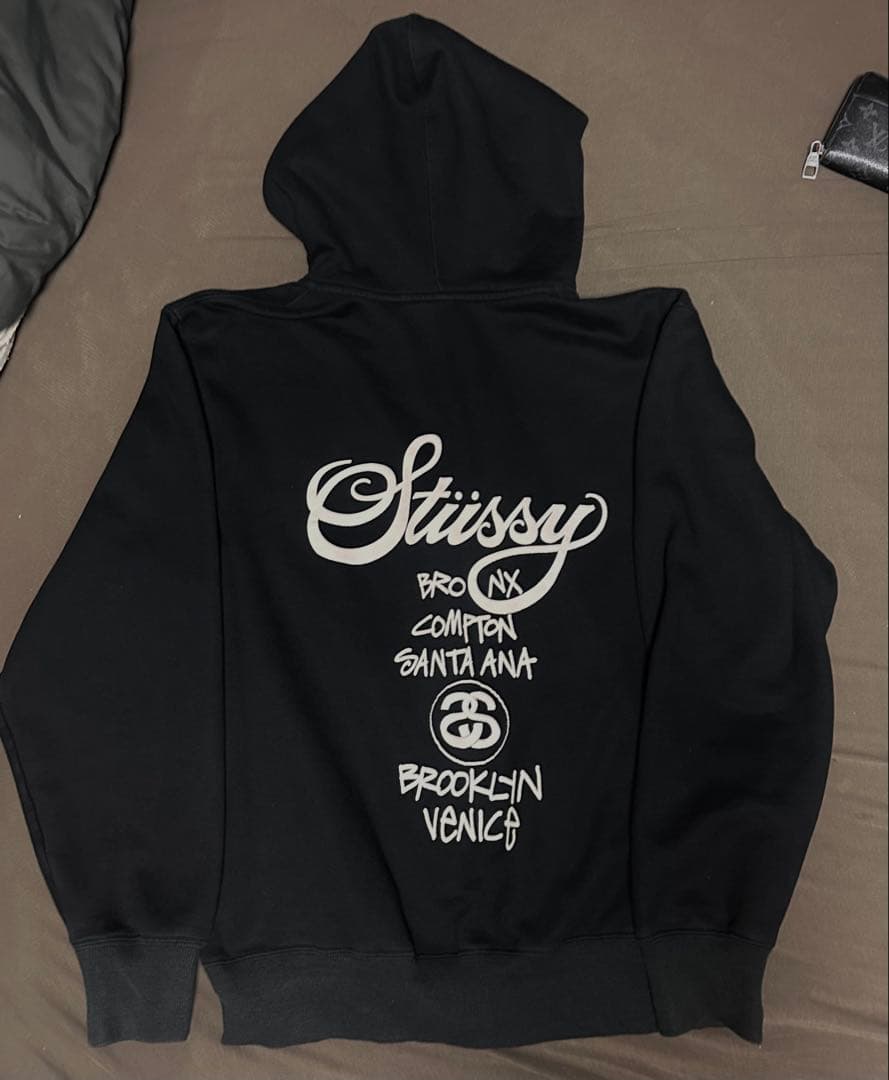 Stüssy ジップフーディー Lサイズ 黒