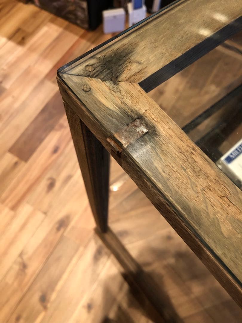 c*s様 ガラスショーケース 中型 木製 ブラウン