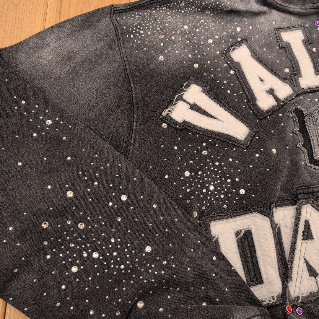 VALE FOREVER CLASSICO ZIP UP ストーン刺繍 XL 黒