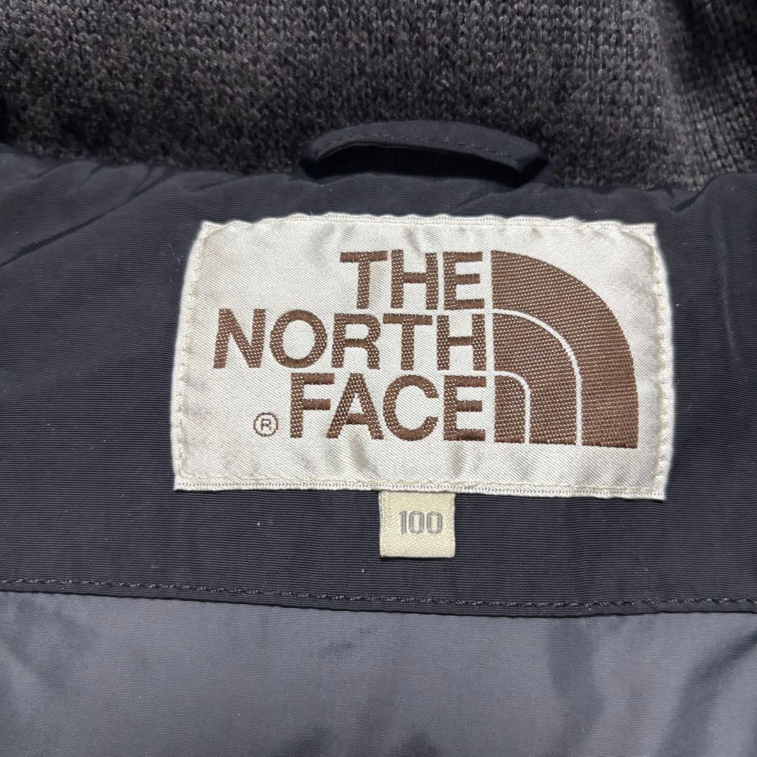 ☆人気　ノースフェイス　ニット　ダウンベスト　ブラック×グレー　レディースXXL