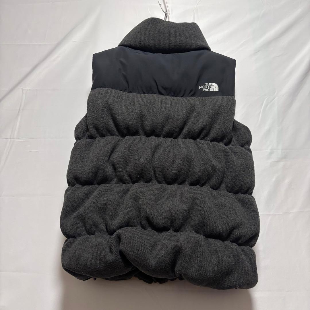 ☆人気　ノースフェイス　ニット　ダウンベスト　ブラック×グレー　レディースXXL