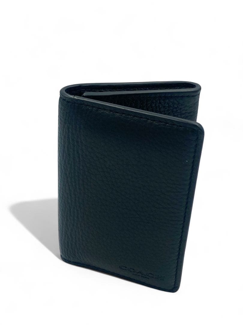 COACH コーチ＊黒 レザー 名刺入れ＊美品未使用＊91308 QB/BK