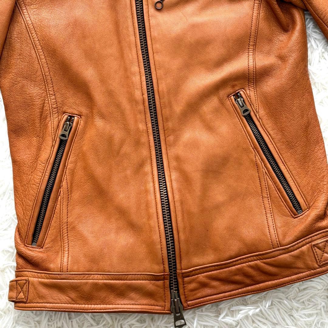 【極美品】山羊革 ペイズリー総柄 ジャックローズ シングルライダースジャケット