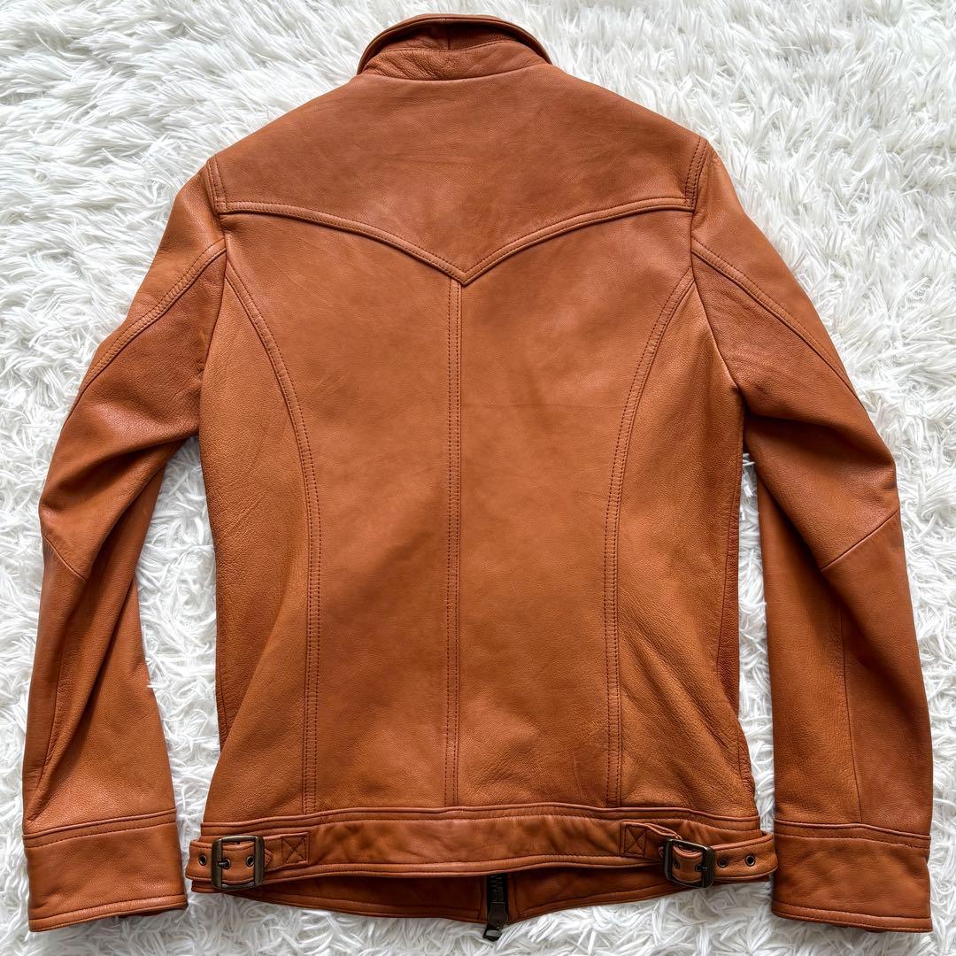 【極美品】山羊革 ペイズリー総柄 ジャックローズ シングルライダースジャケット