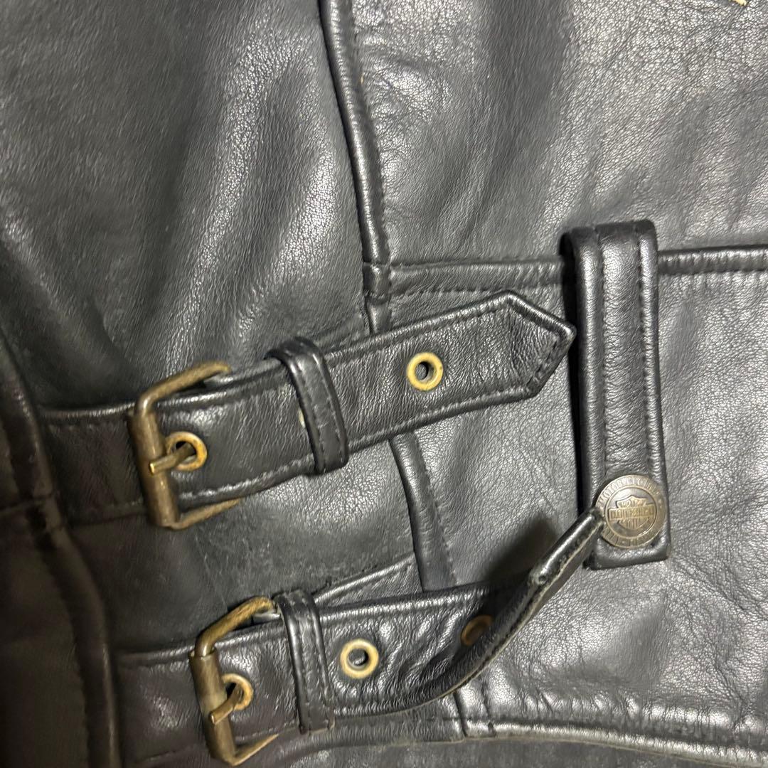 ハーレーダビッドソン　レザージャケット　ライダースジャケット　革ジャン　刺繍