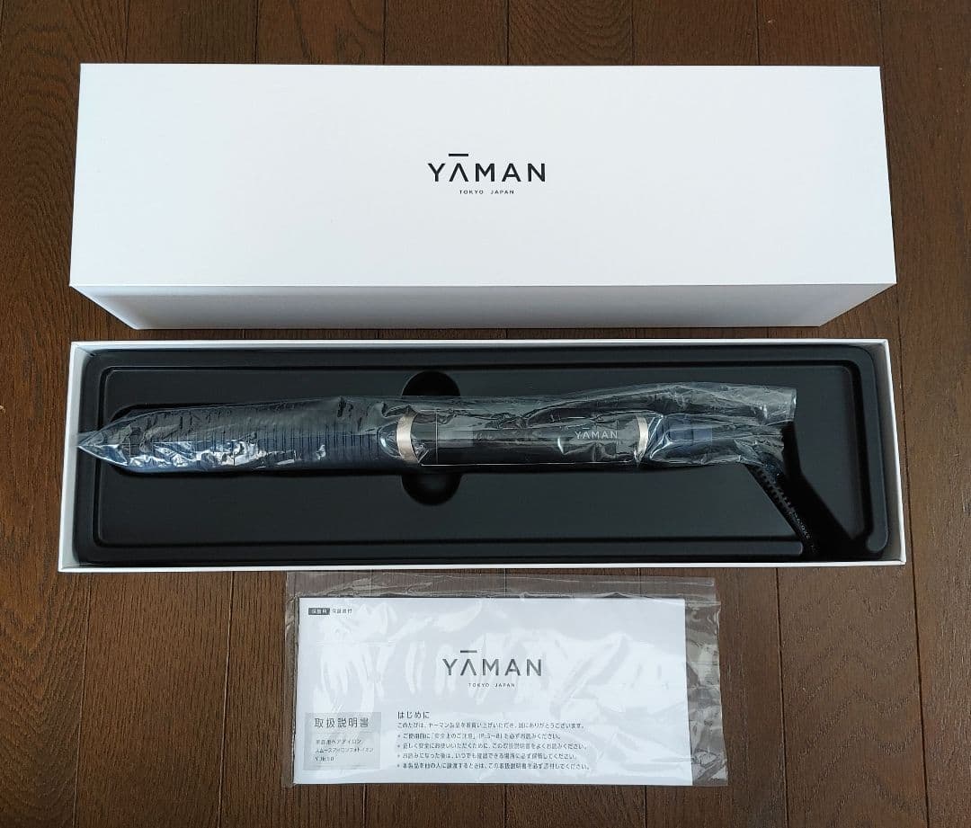 美品★YA-MANヤーマン　スムースアイロンフォトイオン ネイビー YJHB0L