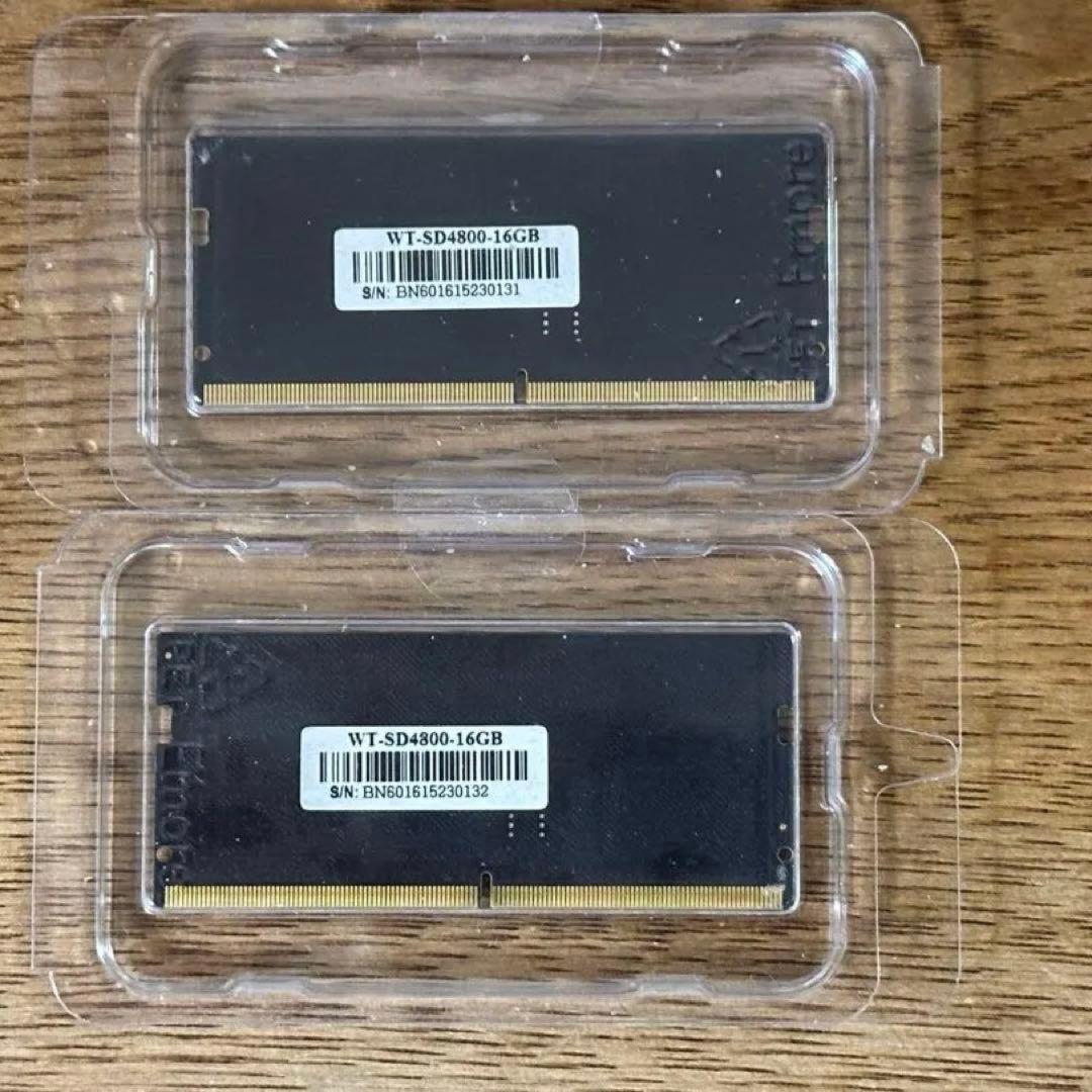 WINTEN製 S.O.DIMM DDR5 4800 16GB 2枚セット