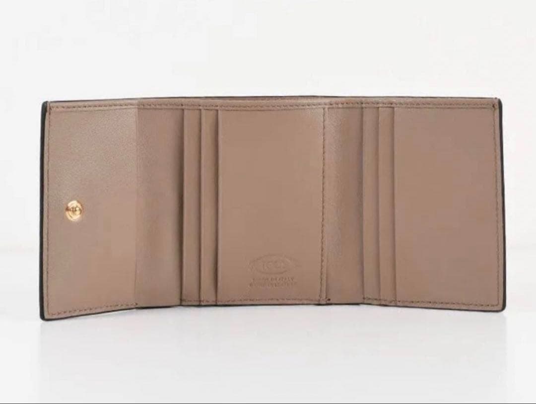 TOD'S トッズ ウォレット T タイムレス レザー レディース ブラック