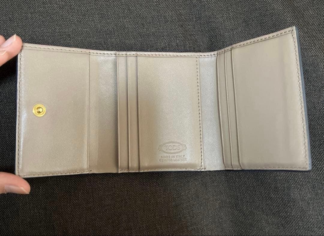 TOD'S トッズ ウォレット T タイムレス レザー レディース ブラック