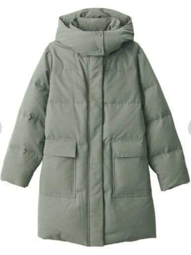 無印良品 婦人 撥水ダウンコート　タグ付き　スモーキーグリーン