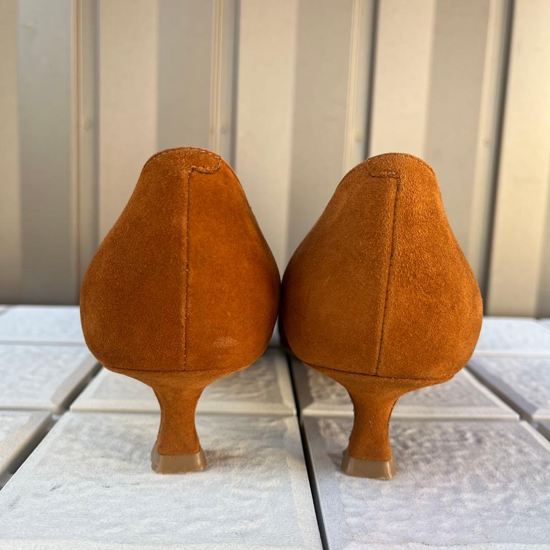 37 PELLICO パンプス　ブラウン　スエード　ローヒール　24