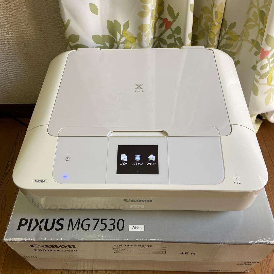 CanonプリンターMG7530白色 印刷総数1301-1350 中古動作美品
