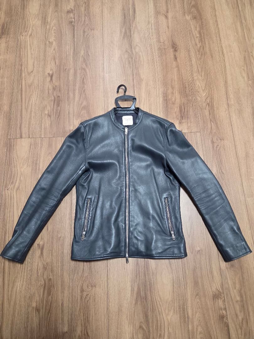 UNITED TOKYO シングルライダースジャケット グレーネイビー サイズ3