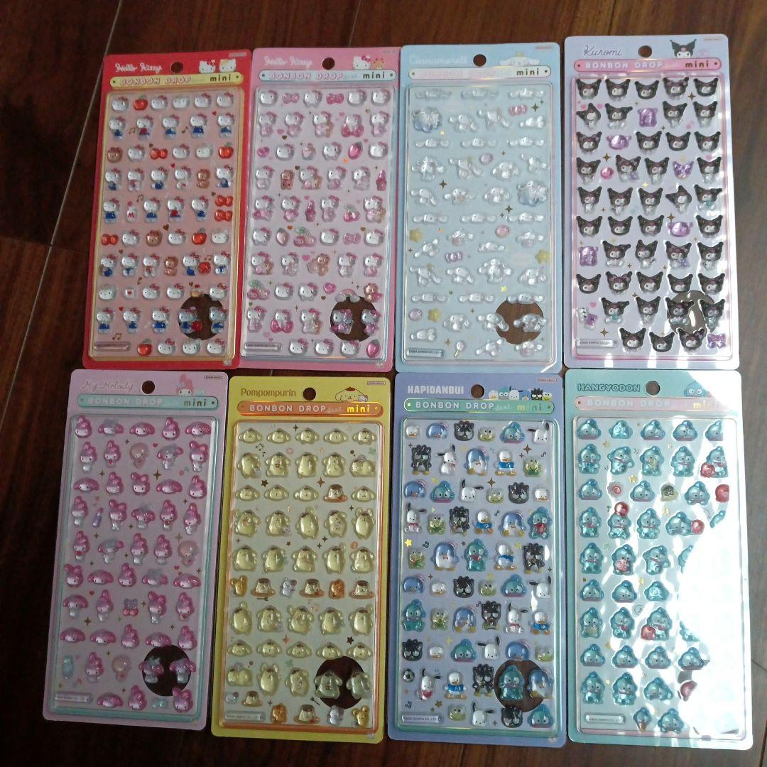 【正規品】ボンボンドロップシール　サンリオミニ　8種コンプリートセット