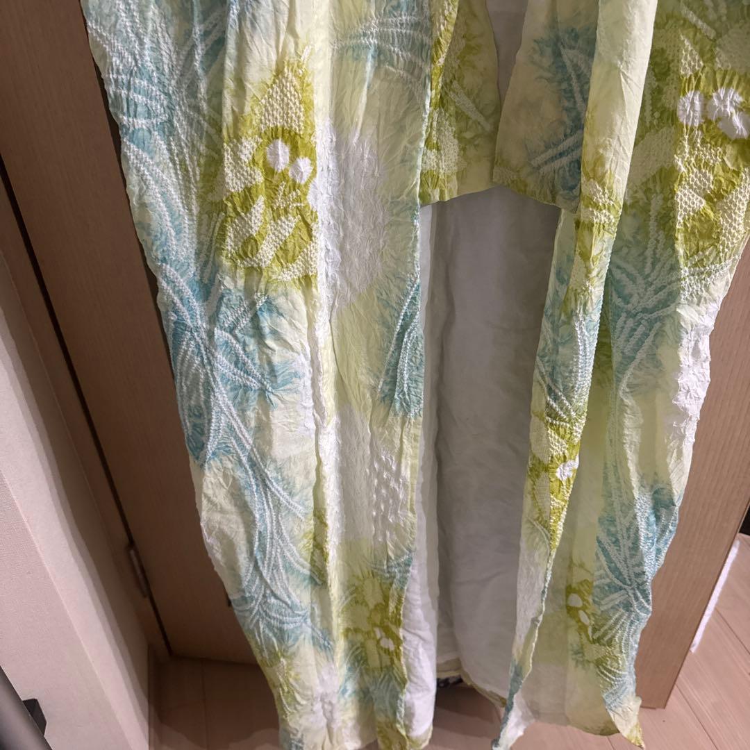 有松絞り　浴衣　花しぼり