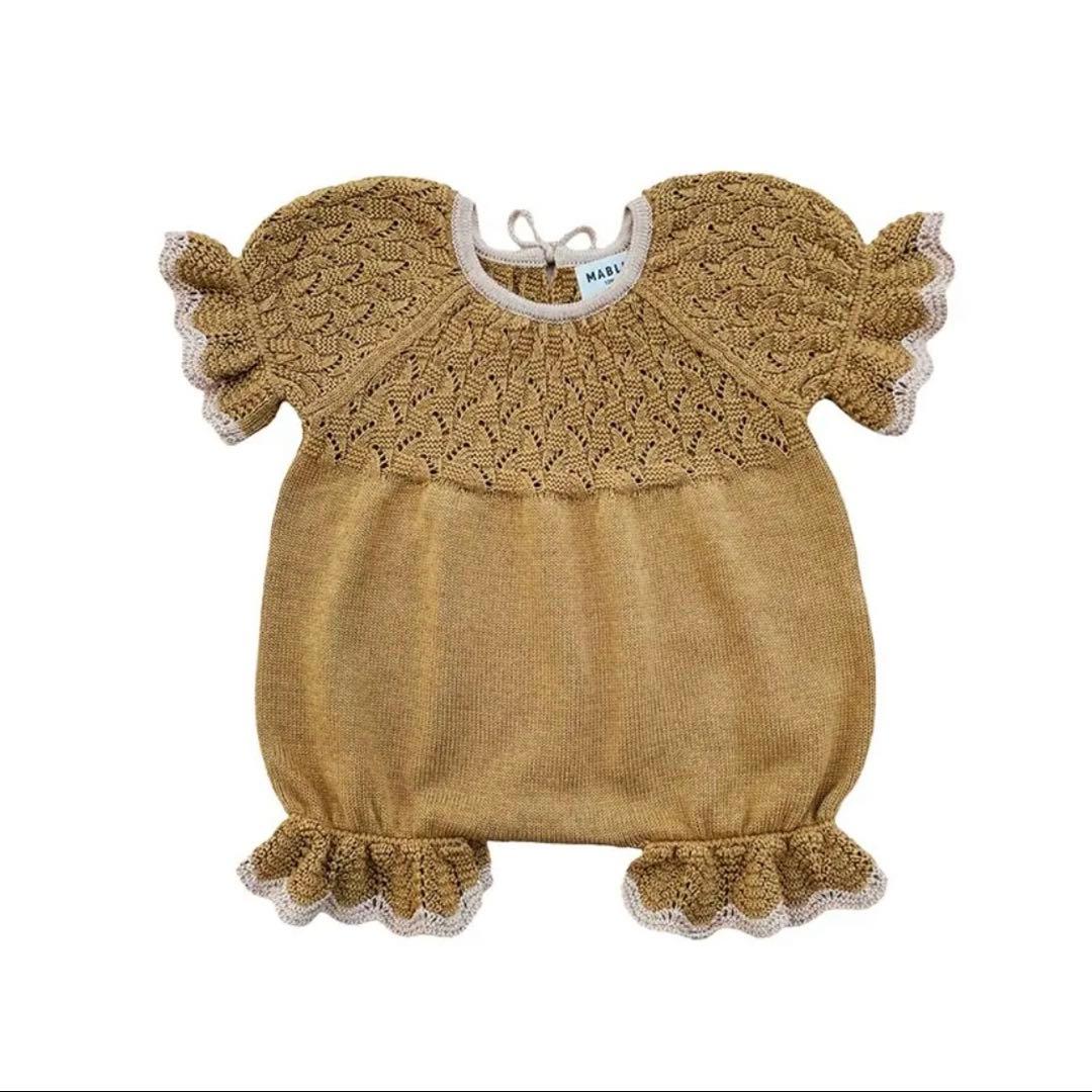 MABLI 小人 ロンパース ボンネット18m ブラウン 2025SS マブリ