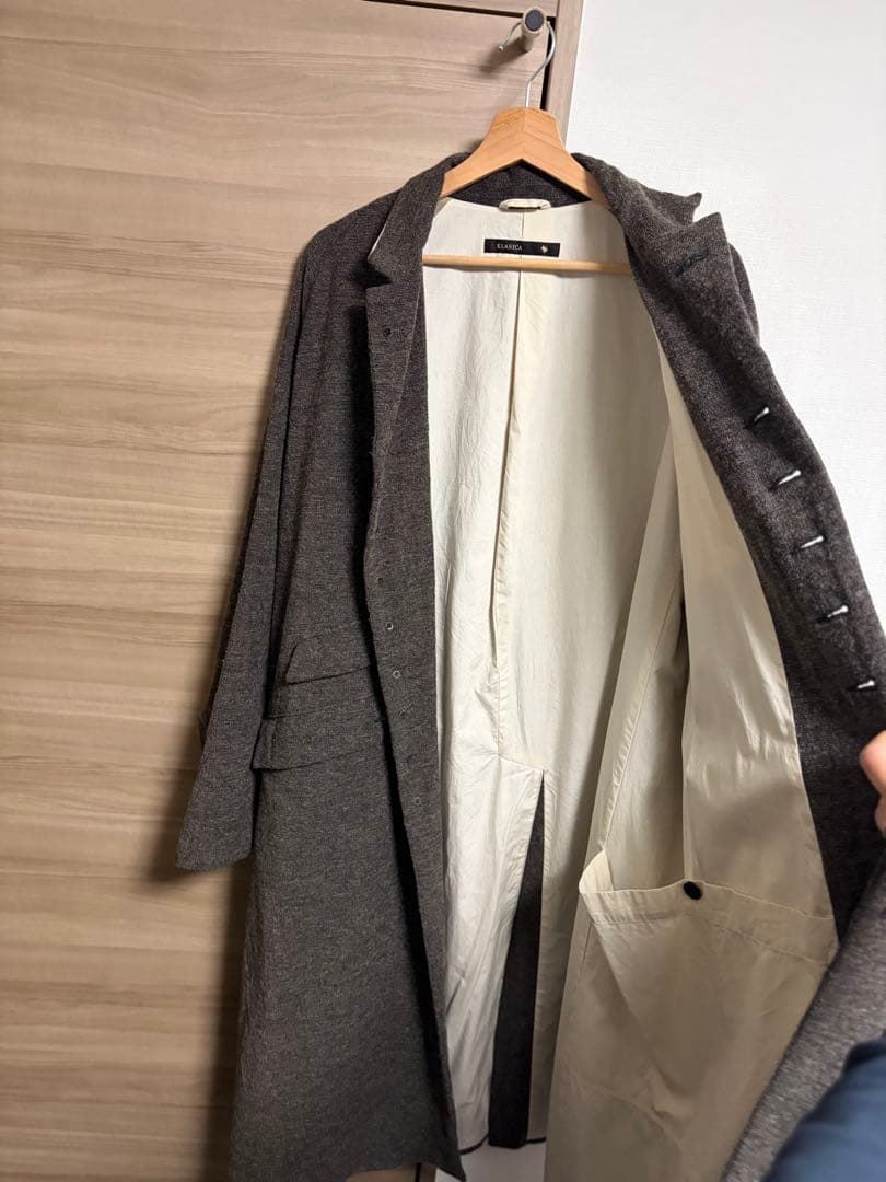 祝日限定価格】ウール ロングコート／スタンドカラーコート