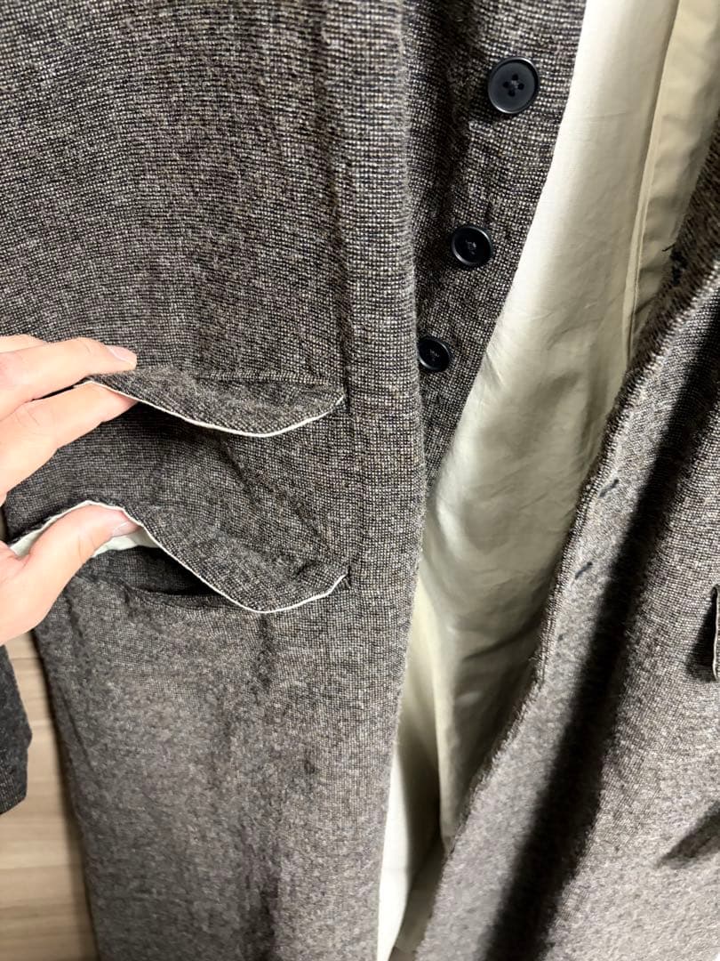 祝日限定価格】ウール ロングコート／スタンドカラーコート