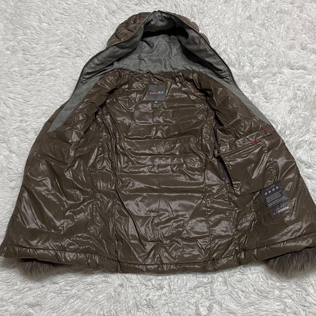 DUVETICA・デュベティカ・ダウンコート・ファー・ブラウン・M相当