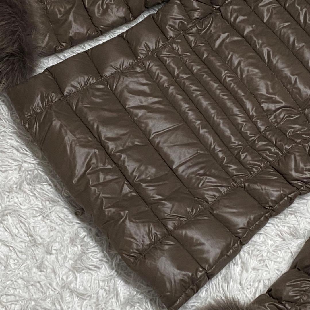 DUVETICA・デュベティカ・ダウンコート・ファー・ブラウン・M相当