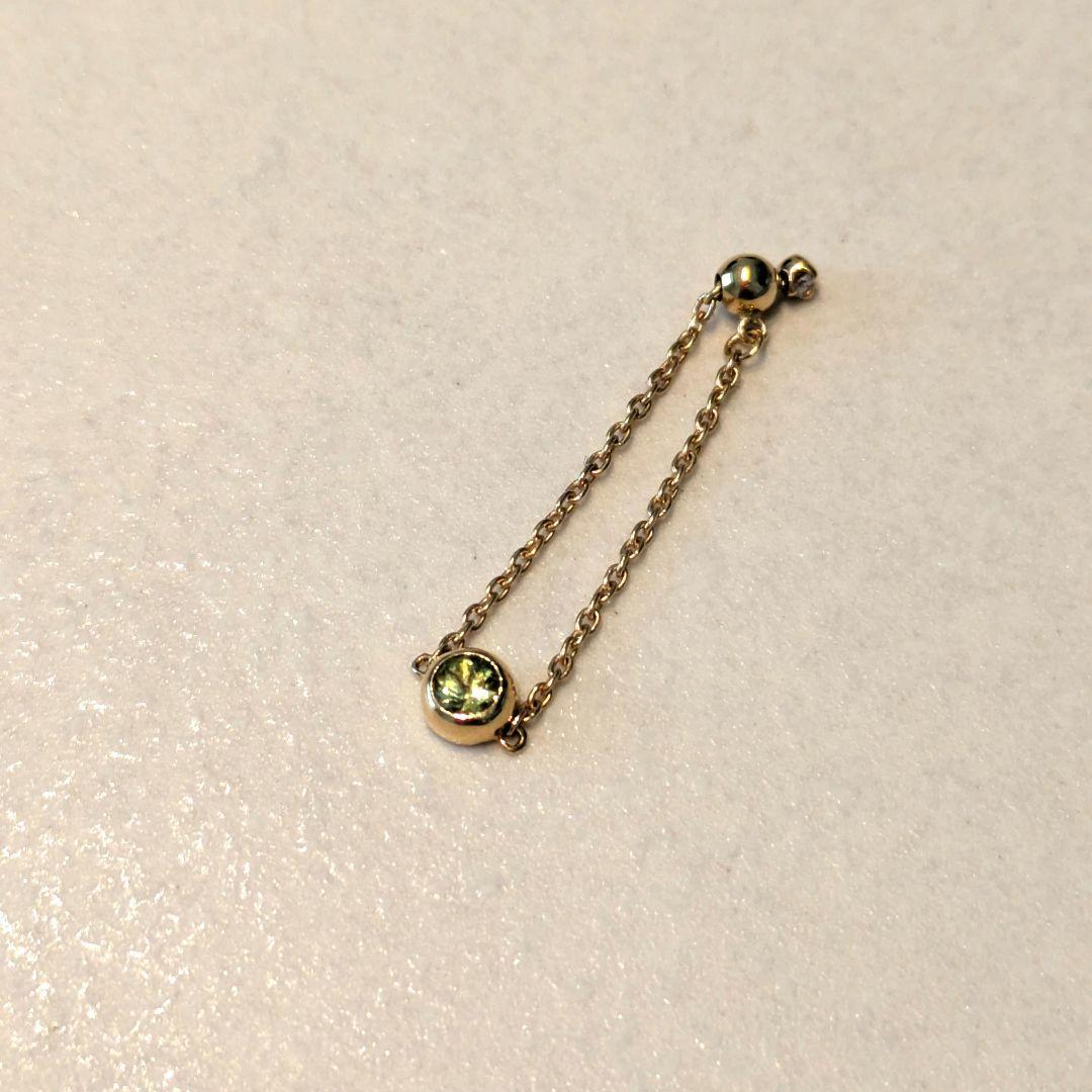 オレフィーチェ K18YG ペリドット バース ヌード チェーンリング