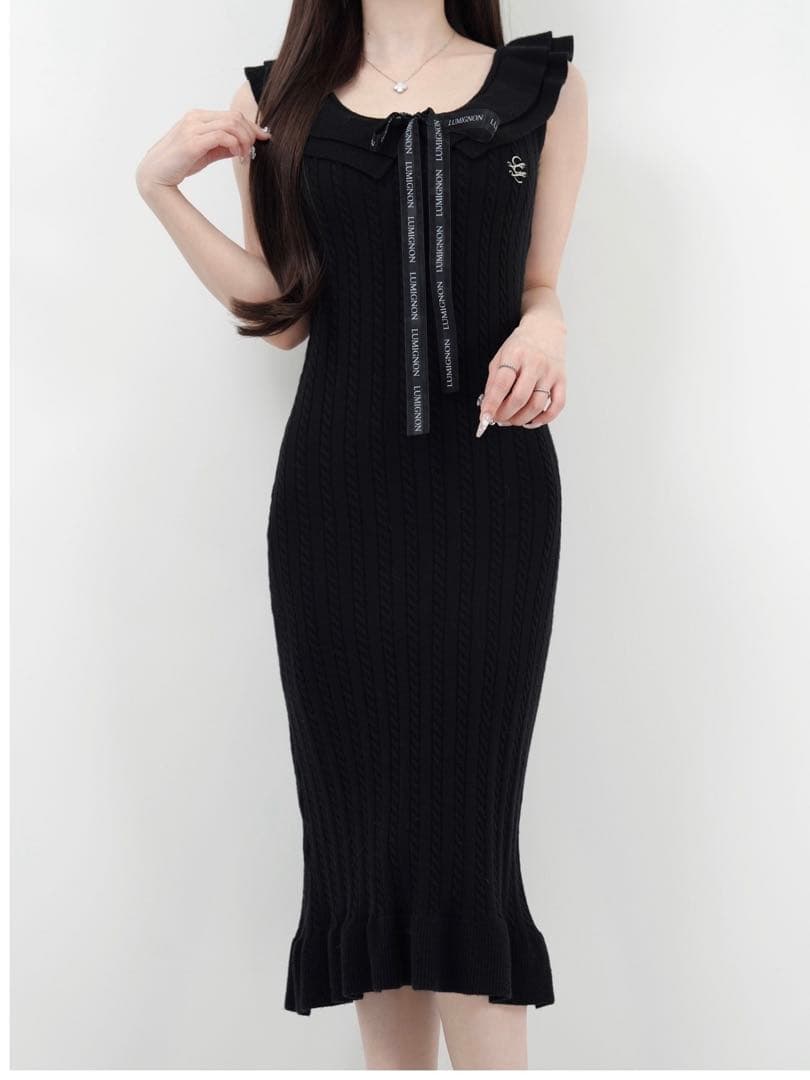 【ばら売り⭕️】lumignon ルミニョン ワンピース＋リボンヘアクリップ